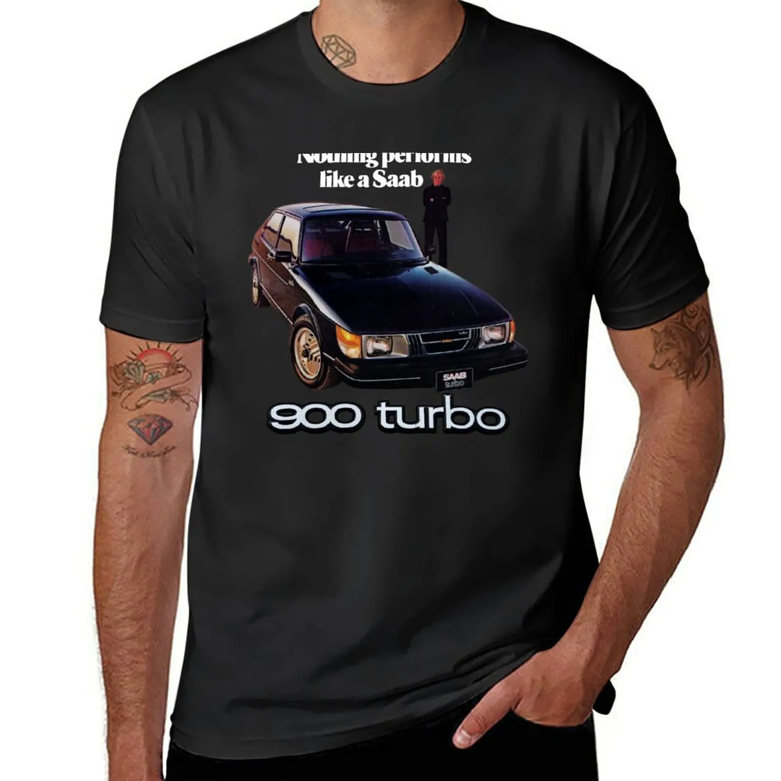 Saab 900 Turbo T-Shirt Tees Customs Design Your Own Boys Animal Print T-Shirt Grafiche Da Uomo