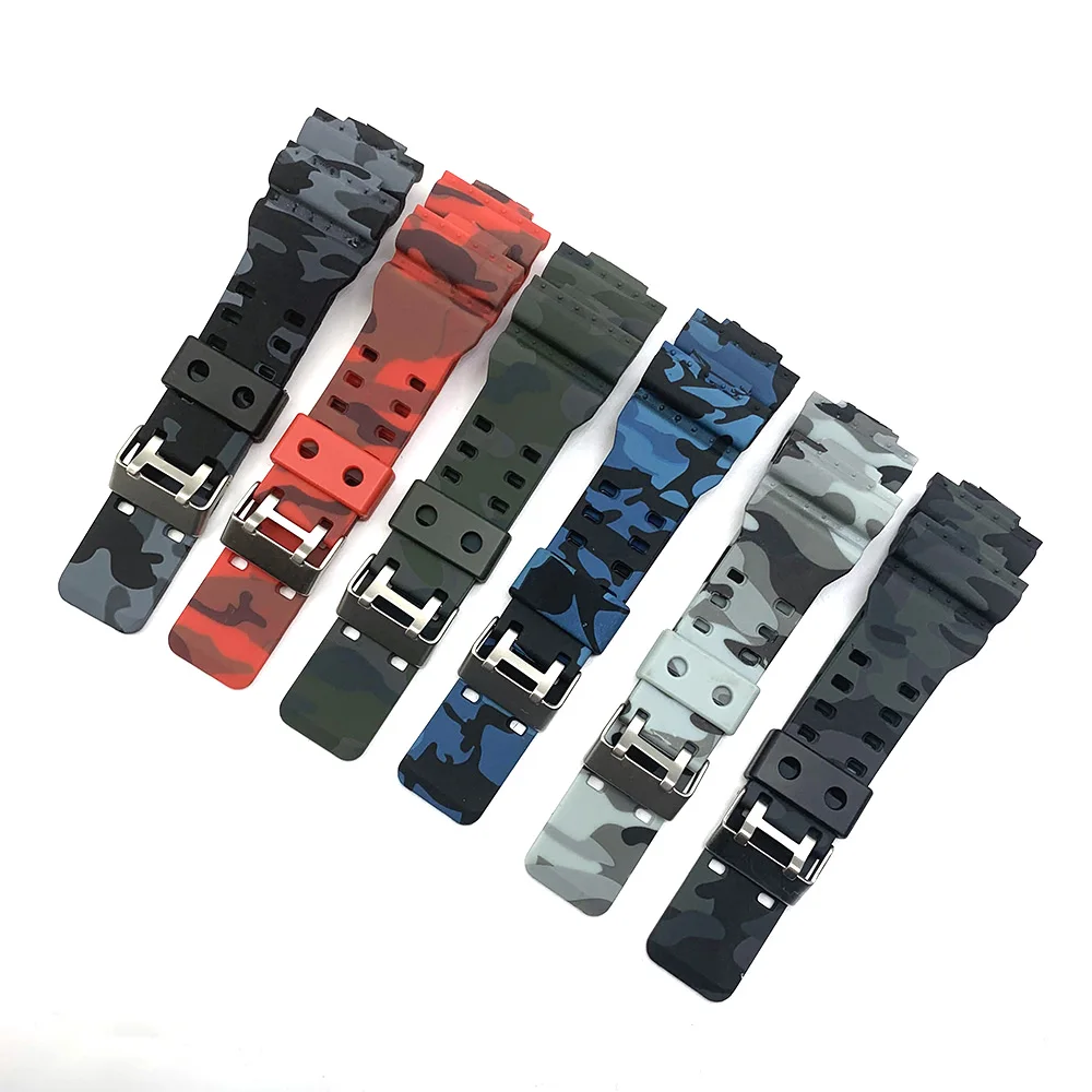 Cinturino Per Cinturino In Silicone Mimetico Cinturino Per Orologio Da Polso In Gomma Da 16Mm Per G-Shock Gw-8900 Gsl-8900 Gsl-100 Ga-300 Gd100/110