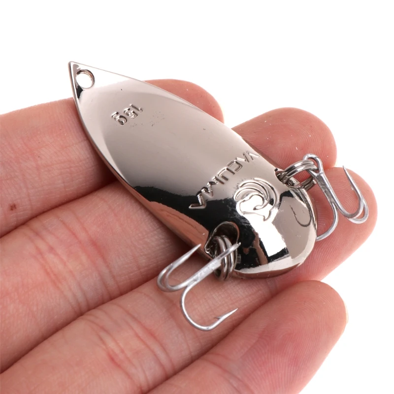 Y1Uc Esca Da Pesca Richiamo Doppi Ganci Cucchiaio Crankbaits Spinner Artificiale Cicala Tackle