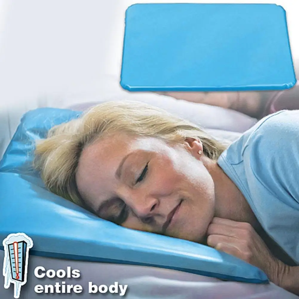 1Pc Summer Ice Cold Pillow Massager Therapy Insert Pillow Chillow Sleeping Aid Muscle Neck Cooling Pvc Pad Pillow Mat Gel R U9Y2