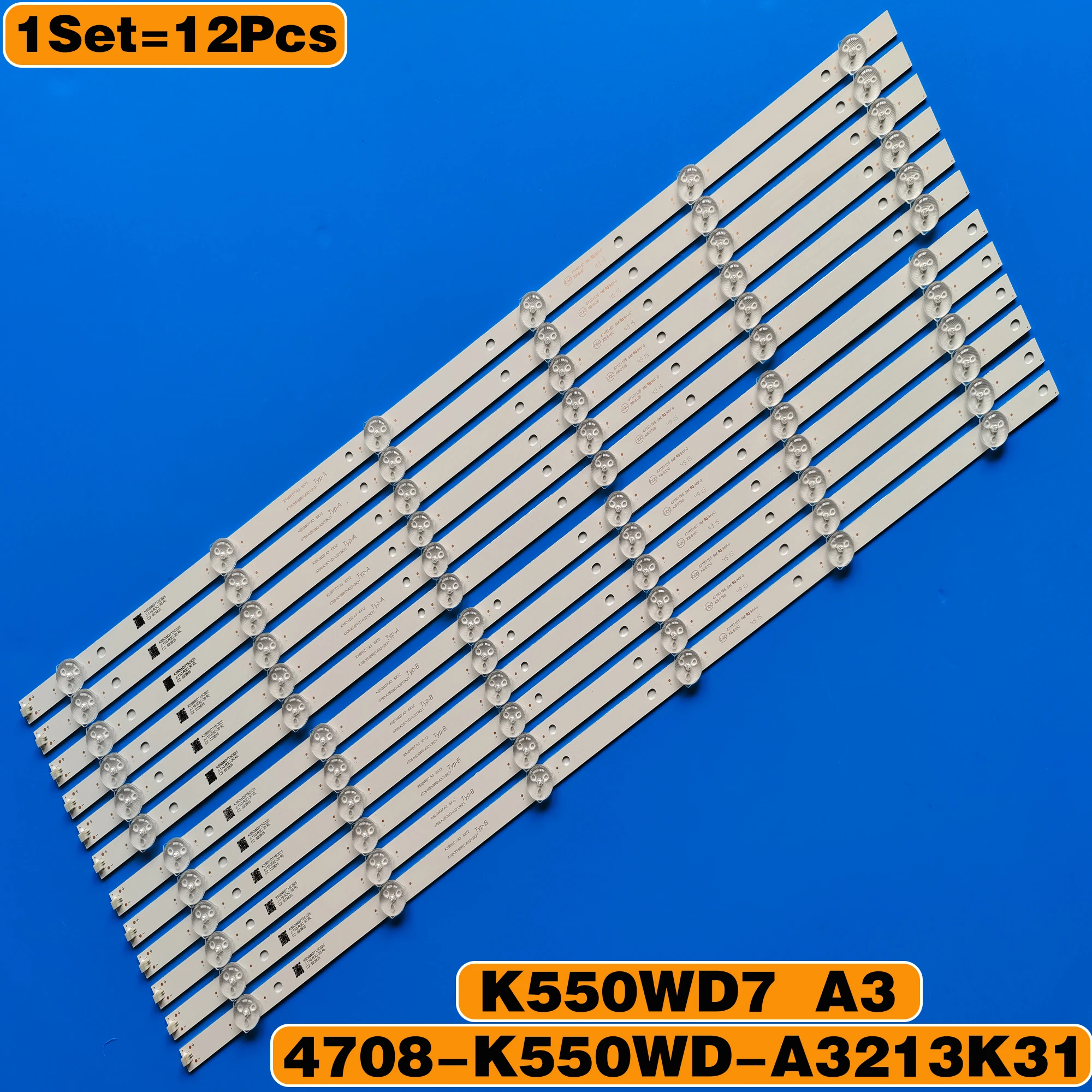 Retroilluminazione A Led Per F55B7000T S55Uk100 55Puf6051/T3 55Pff5201/T3 K55Wd7A3 55Pff5250/T3 55Puf6001/T3 4708-K550Wd-A3213K31 55Puf6050