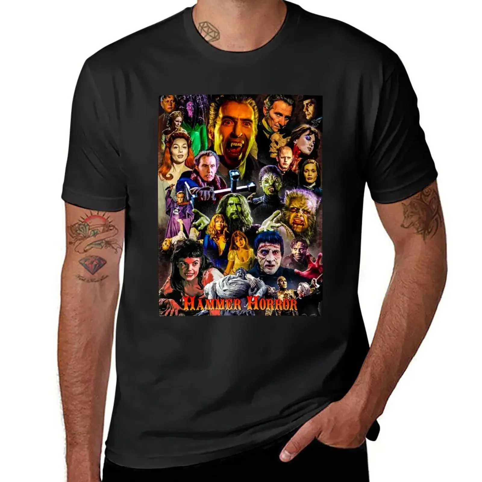 Hammer Horror Tribute Abbigliamento T-Shirt Blanks Sublime Customs Progetta Le Tue Magliette Aderenti Per Uomo