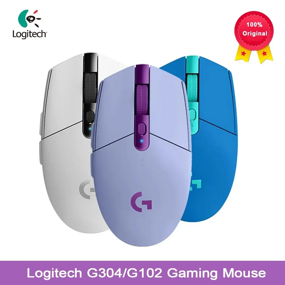 Logitech G304 G305 G102 Computer Gaming 2.4G Mouse Wireless Mouse Ergonomico Hero Engine 12000Dpi Per Lol Pubg Fortnite Overwatch