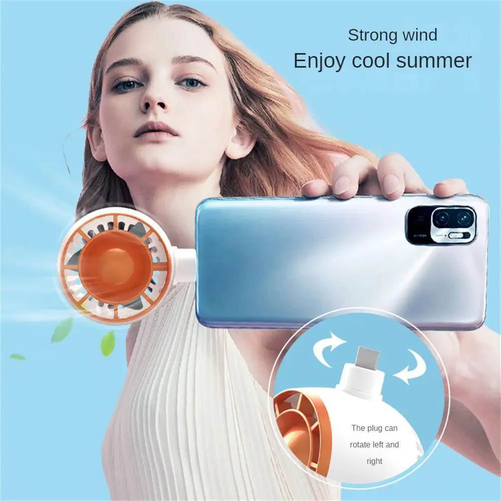 Creative Usb Small Fan Nuovo Android Apple Type-C Phone Student Mini Turbo Ventole In Plastica Elettrodomestici Di Raffreddamento A Lunga Durata Della