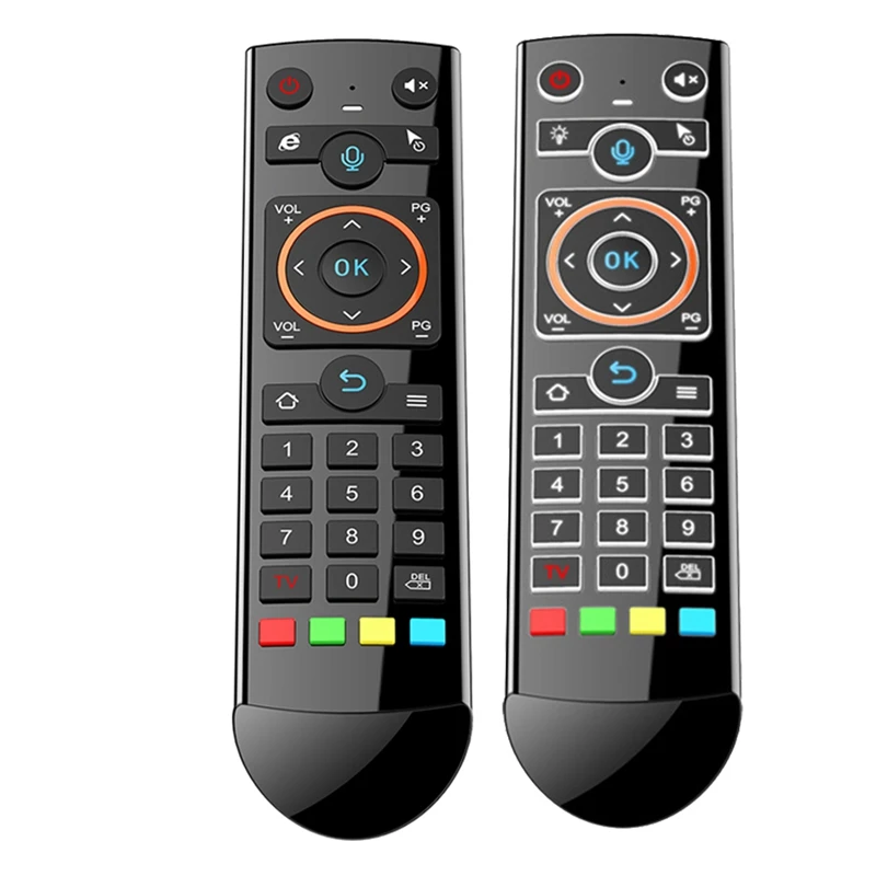 Q2 Smart Tv Retroilluminazione Wireless Air Mouse Ir Learning 2.4Ghz Rf Smart Voice Remote Control Per Computer Tv Box