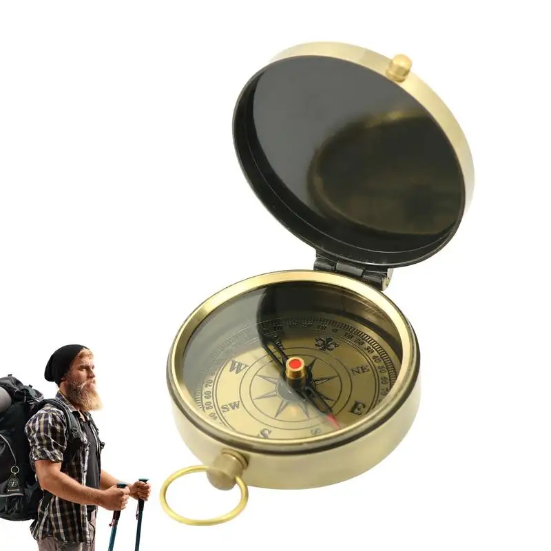 Bussola Tascabile Retro Survival Tool Orienteering Pocket Compass Advanced Backpacking Navigation Compass Boy Scout And