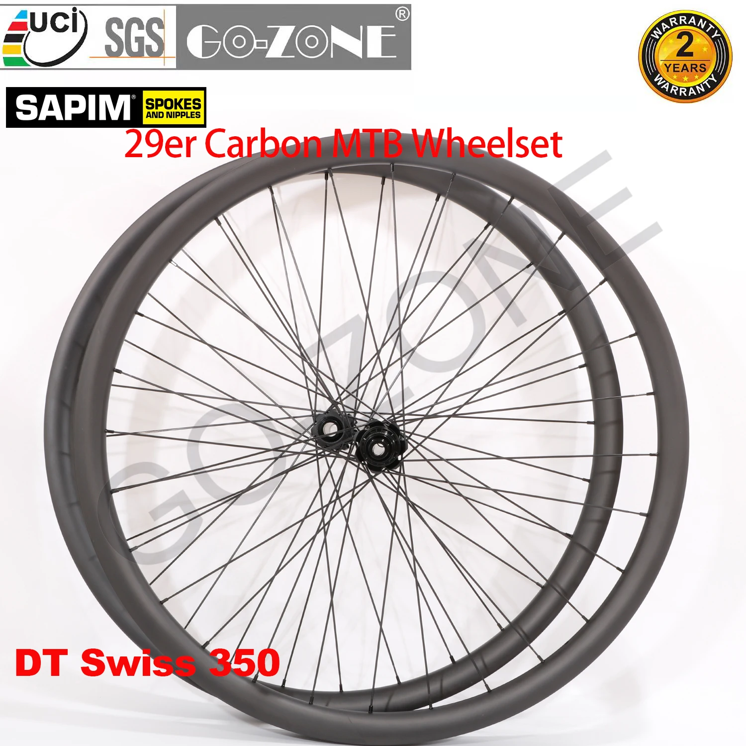 Set Ruote Freno A Disco Mtb In Carbonio 29Er Leggero Dt Swiss 350 Sapim Durevole Tubeless Thru Axle / Quick Release / Boost Mtb Set Ruote 29