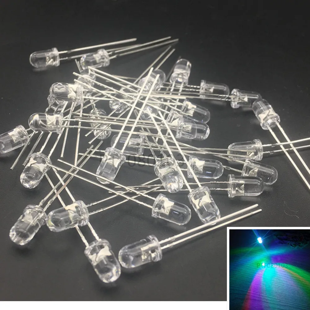 F3 F5 Round Slow Rgb Fast Rgb Flash Diode Led Rainbow Multi Color Rosso Verde Blu Diodi Emettitori Di Luce Lampada Trasparente Ad Acqua