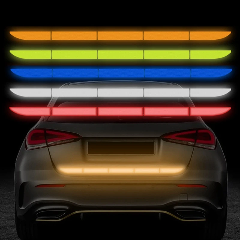 1Pc Car Reflective Tape Car Body Trunk Reflectante Reflector Sticker Accessori Auto Esterni Adesivi Reflex Di Avvertimento Posteriore