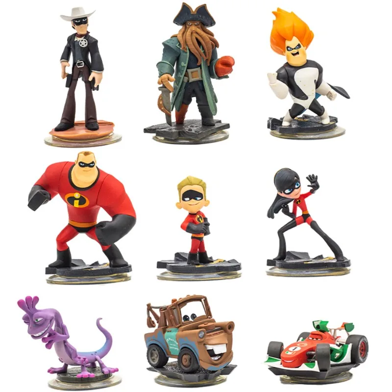 Disney Infinity Cartoon Anime Figure Francis Mater Lone Ranger Jack Sparrow Davy Jones Doll Model Toys Ornamenti Desktop