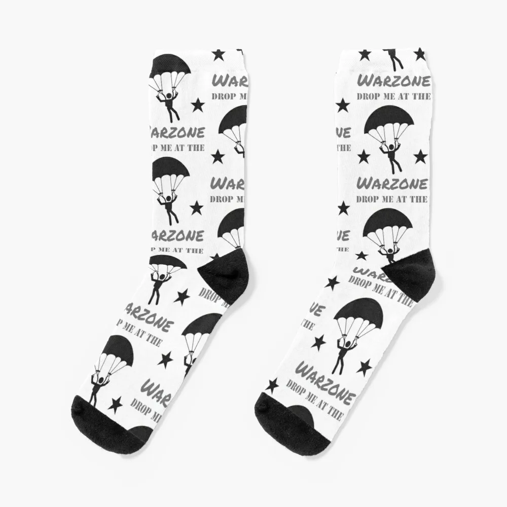 Gulag Gaming Warzone Paracadute Skydive Gamer Calzini Calzino Alto Donna