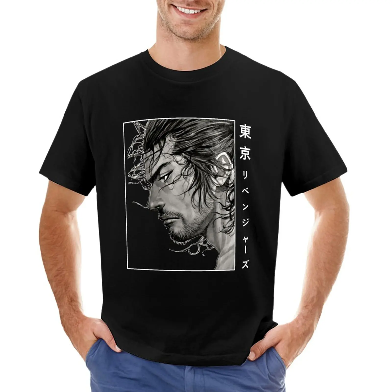 Musica Vintage Vagabond Manga T-Shirt Corta T-Shirt Abbigliamento Vintage T-Shirt Da Uomo