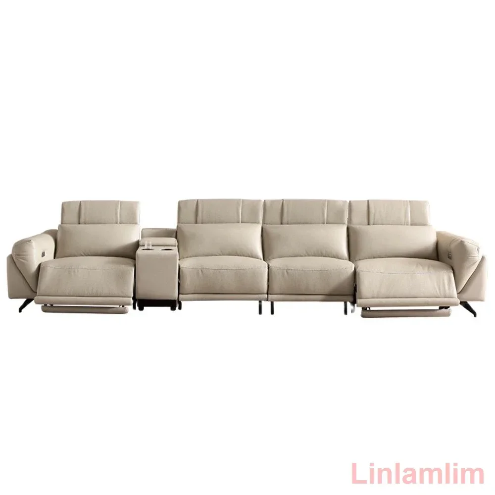 Elesctrico Reclinable Funcional De Cuero Genuino, Sofà Seccional Convertible, Asientos De Teatro, Sofas Para Dormir
