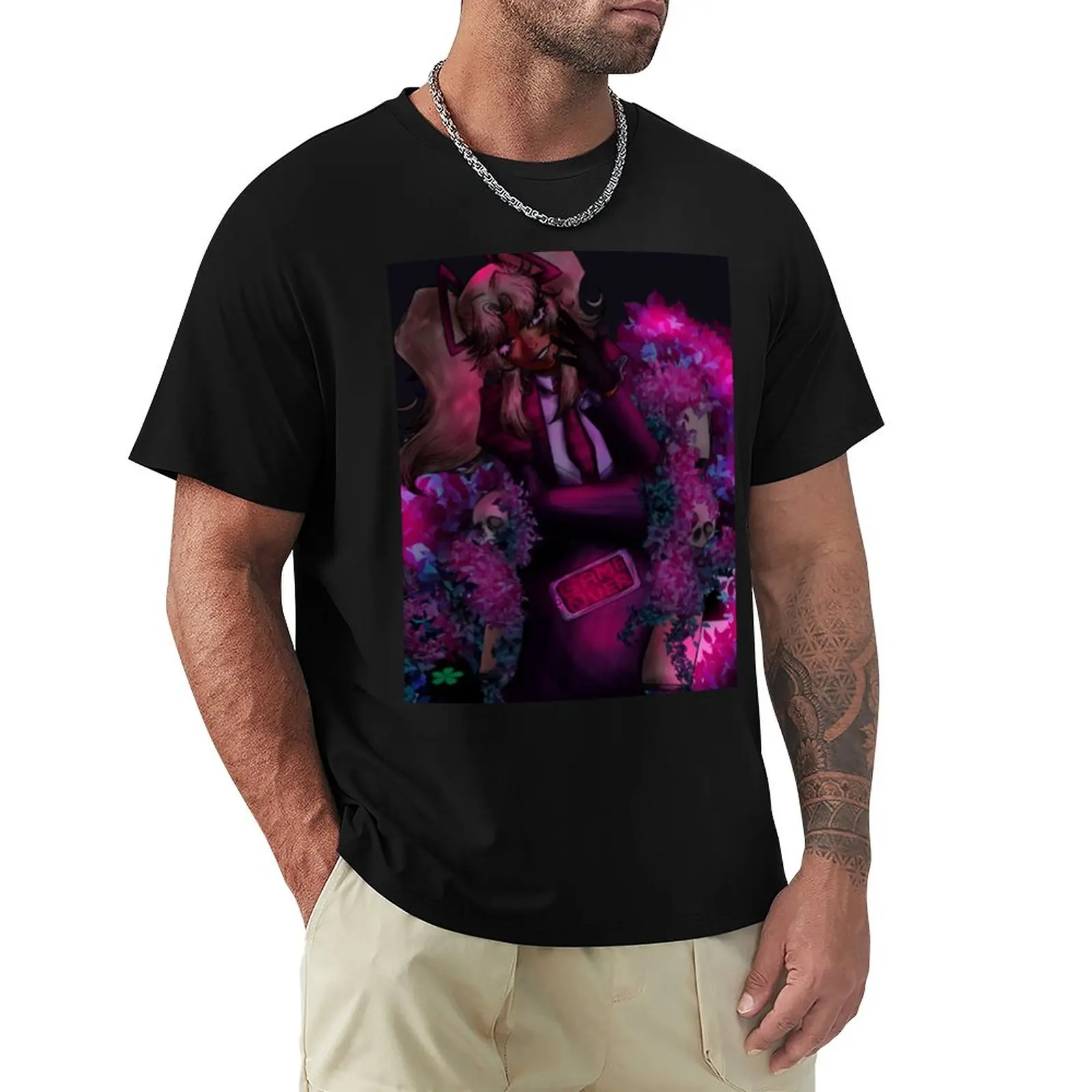 Game Over Con Yumi Miyata T-Shirt Manica Corta Tee Blacks Abbigliamento Uomo