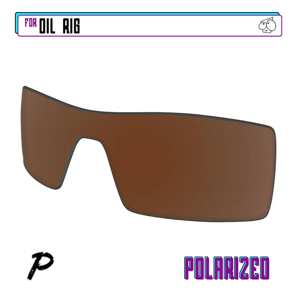 Ezsostituisci Lenti Di Ricambio Polarizzate Per-Occhiali Da Sole Oakley Oil Rig-Marrone P