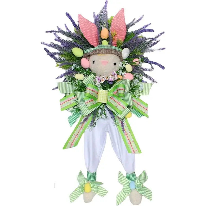 Decorazioni Pasquali Bunny Wreath Easter Door Wreath Pasqua Rabbit Wreath Decor Colorful Wreath Decor For Front Door Cute