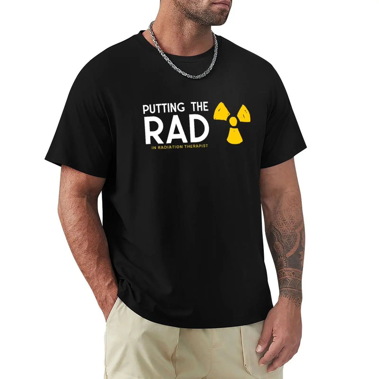 Putting The Rad In Radiation Therapy T-Shirt Sport Fan T-Shirt T-Shirt Ad Asciugatura Rapida Per Uomo
