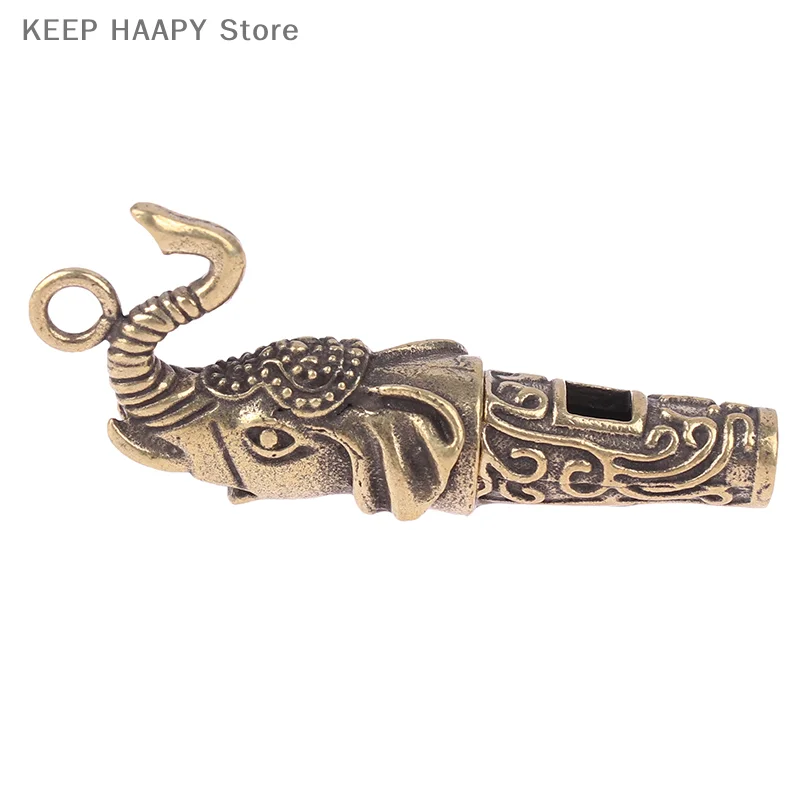 1Pc Survival Whistle Ottone Metallo Treble Training Wilderness Survival Pendant Elephant Whistle Portachiavi Antico Regalo All'Aperto