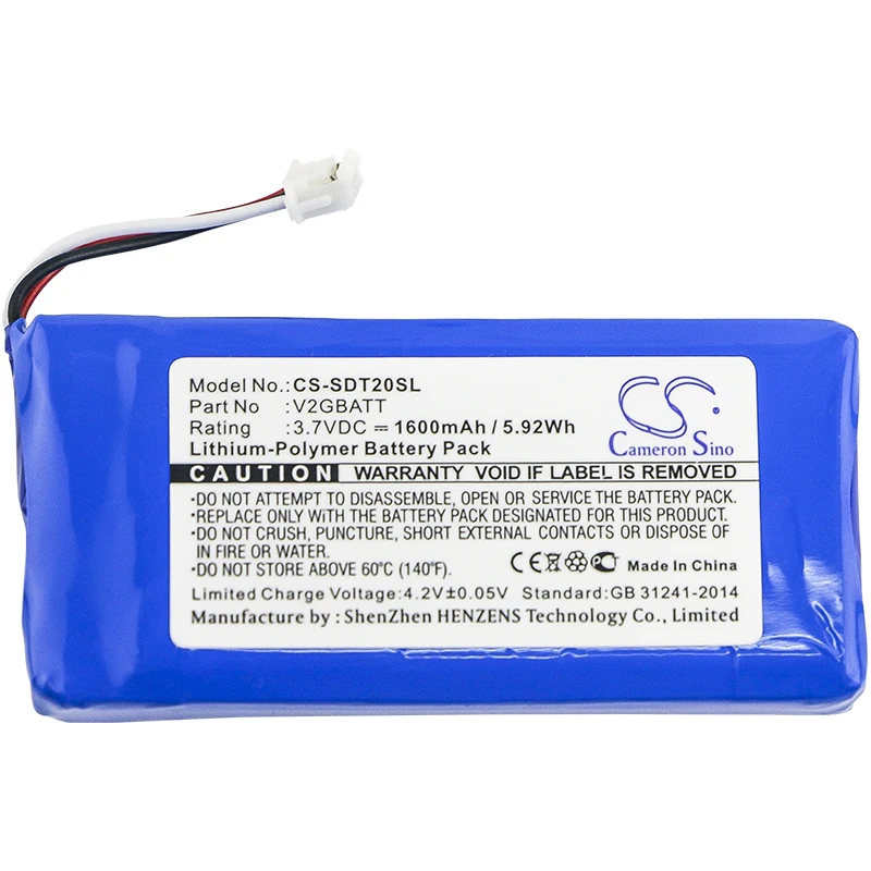 Batteria Ai Polimeri Di Litio Muslimate 1600Mah 3.7V 5.92Wh Per Collare Gps Sportdog V2Gbatt,Tek-2L,Tek-V2Lt,Tek 2.0