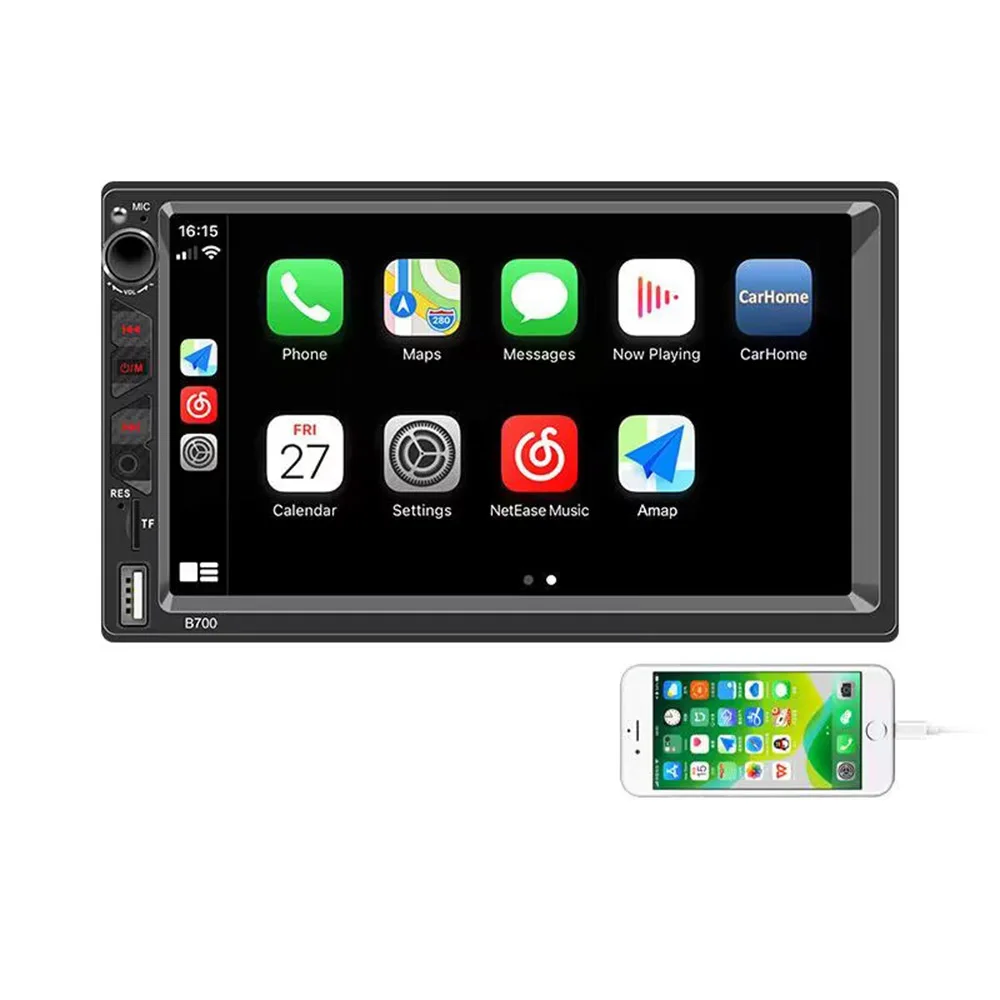 7 Pollici B700 Cablato Carplay Mp3 Mp5 Bluetooth Hd Player Car Stereo Radio Car Multimedia Player