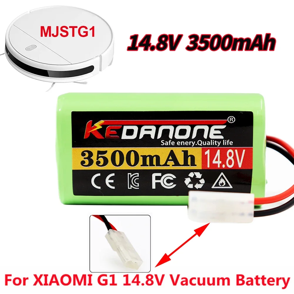 Batteria Ricaricabile 14.8V 3500Mah 18650 Per Xiaomi Mi Robot Vacuum-Mop Essential (Mjstg1) Robot Vacuum 14.4V Xiaomi G1 Batteria