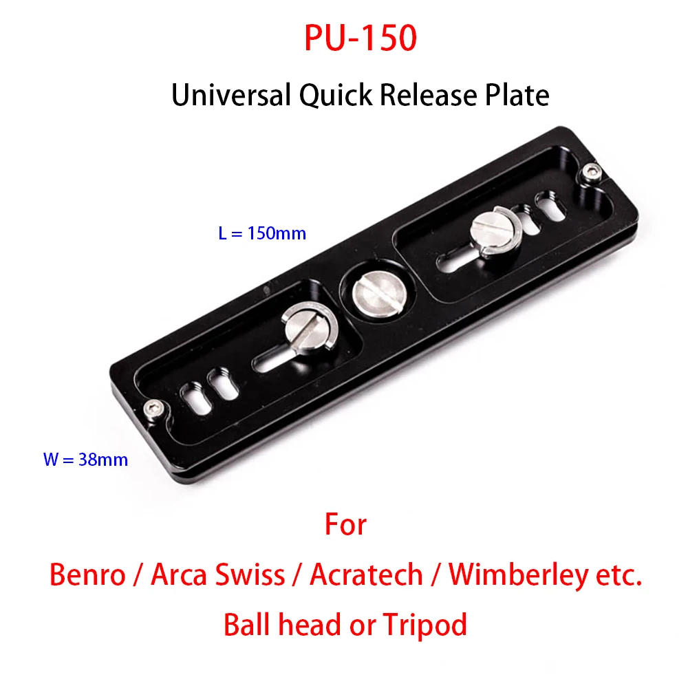 Pu-150 Piastra Universale A Sgancio Rapido Per Benro / Arca Swiss/Acratech/Xingberley, Testa A Sfera O Treppiede Ecc.