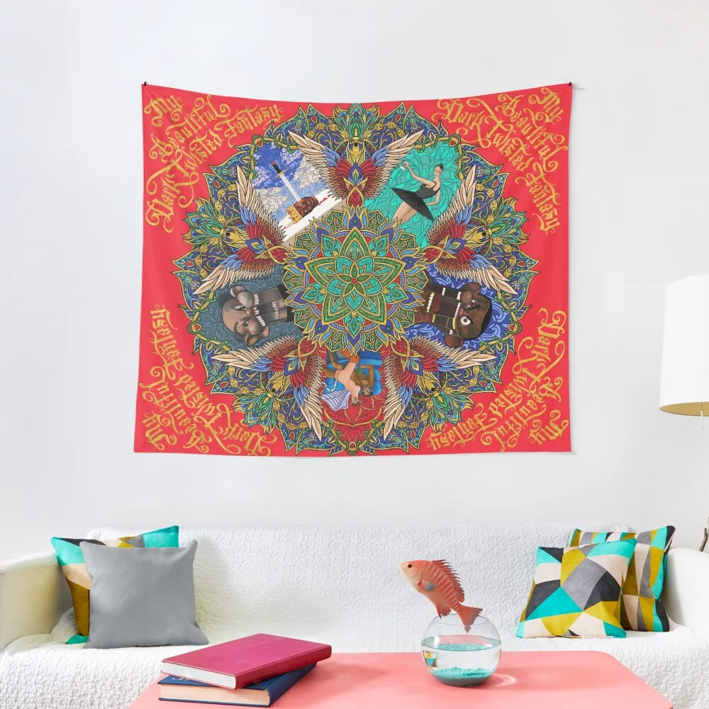 My Beautiful Dark Twisted Fantasy Mandala Tapestry Wall Decor Hanging Outdoor Decor