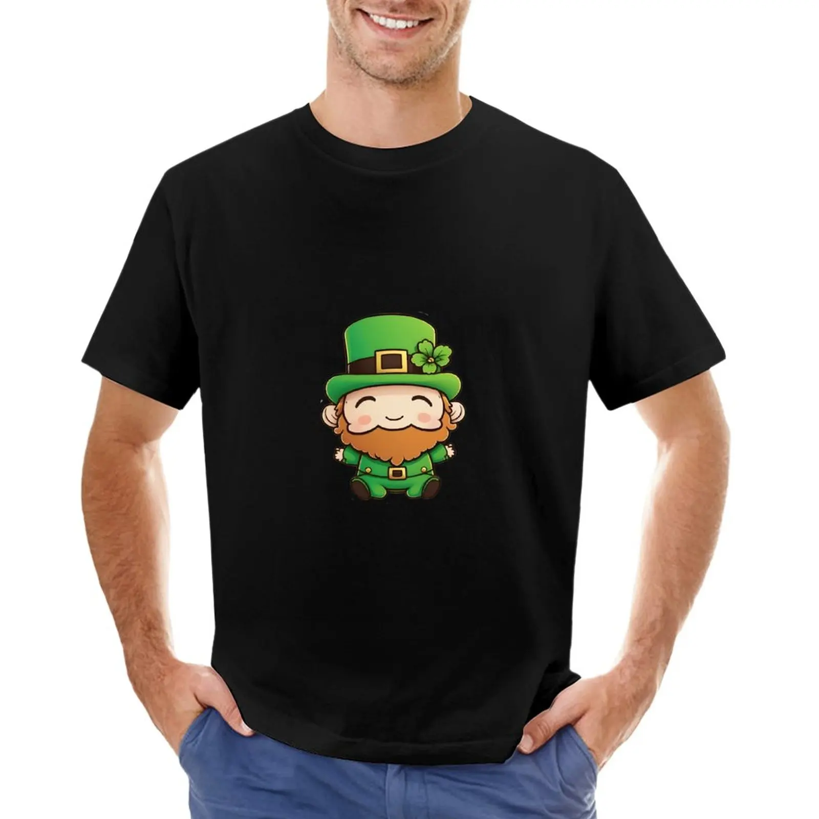 Happy Leprechaun T-Shirt T-Shirt Uomo T-Shirt Personalizzate T-Shirt T-Shirt Da Uomo