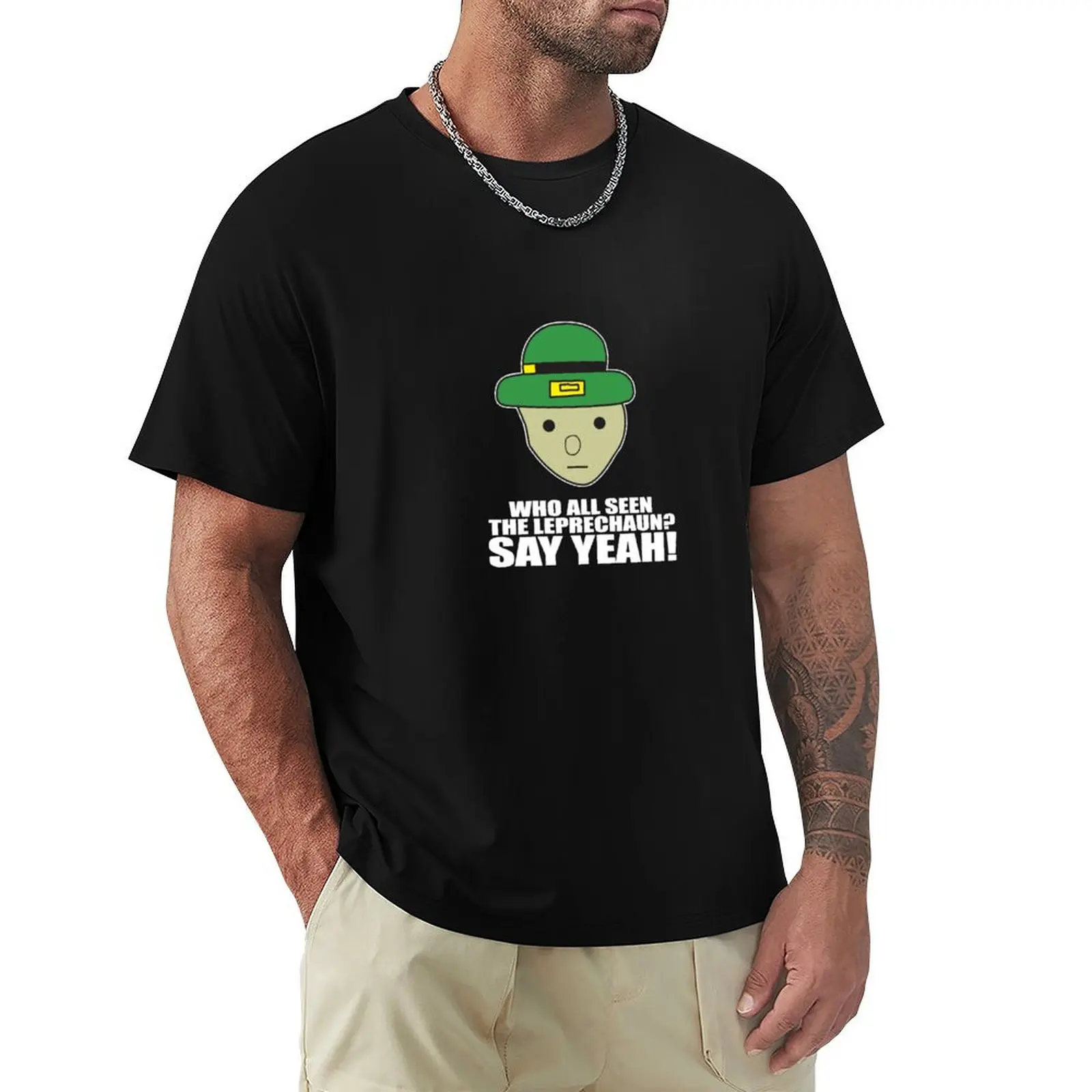 Che Tutti Hanno Visto Il Leprechaun Dice Sì! T-Shirt Abbigliamento Anime Abbigliamento Estetico Ventagli Sportivi Vestiti Carini Magliette Vintage Da 