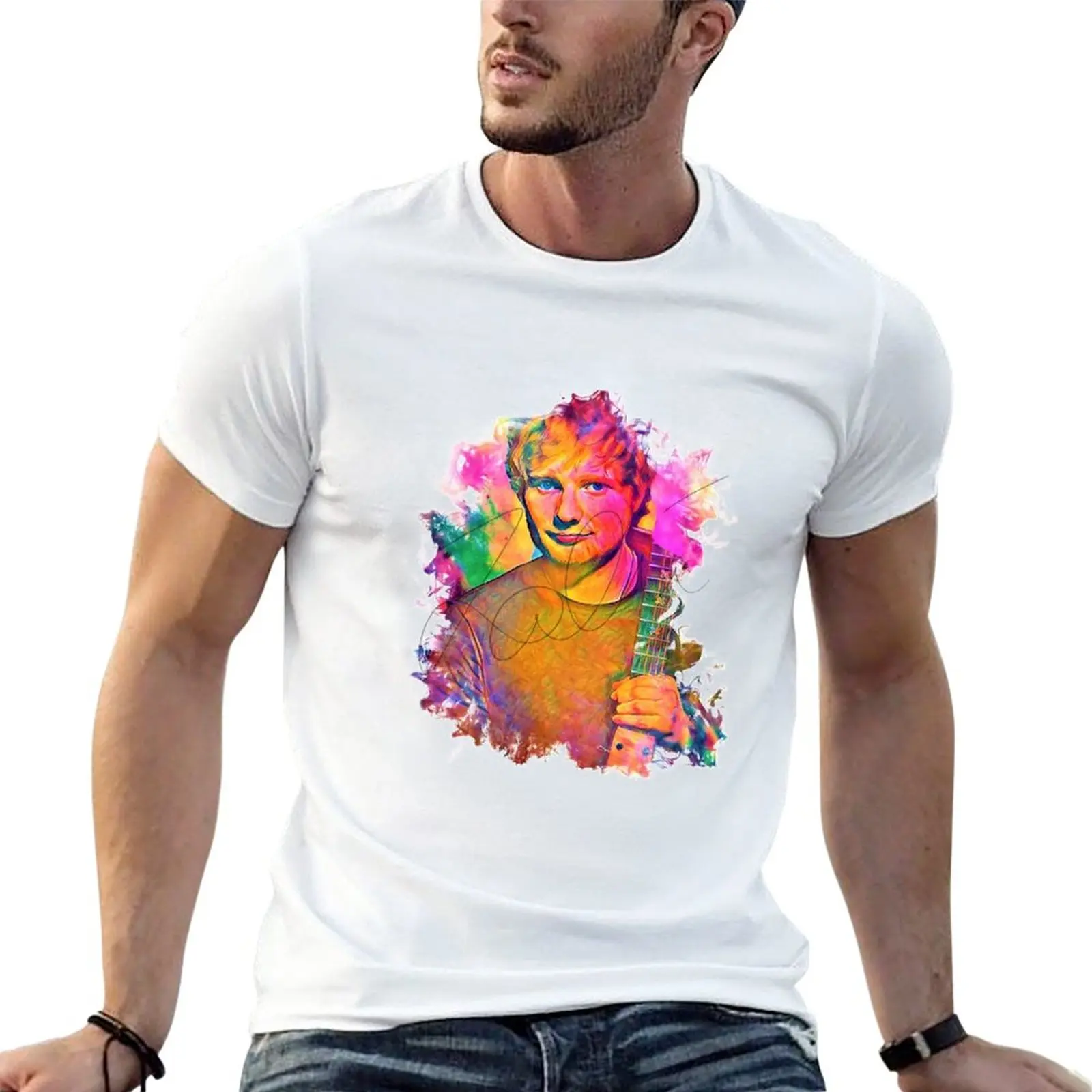 Nuovo <<Ed Sheeran, Sheeran, Perfect Sheeran, Sheeran Per Chitarra Con Uguale Esclusione> T-Shirt Gt
