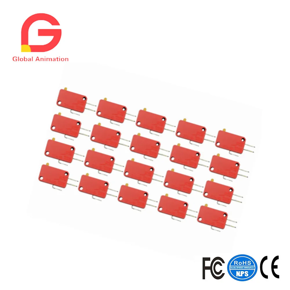 20 Pcs 3 Spille Microinterruttore Per Arcade Push Button