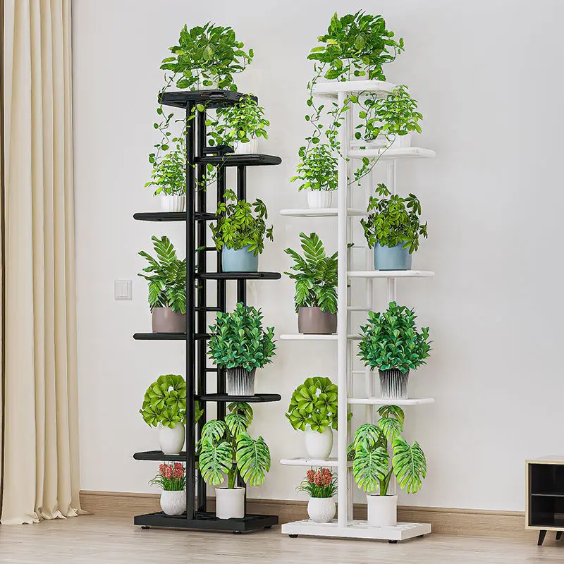Scaffali In Ferro Per Piante Multi-Piano Da Pavimento A Soffitto Balcone Vaso Per Piante Portafiori Soggiorno Lobby Display Flower Stand