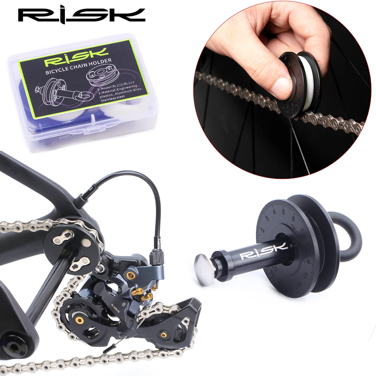 Rischio Rl211 Rl210 Mountain Road Bike Chain Holder Keeper Oiler Bicicletta Dummy Sleeping Hub Per Sgancio Rapido E Telaio Dell'Albero Del Barilotto