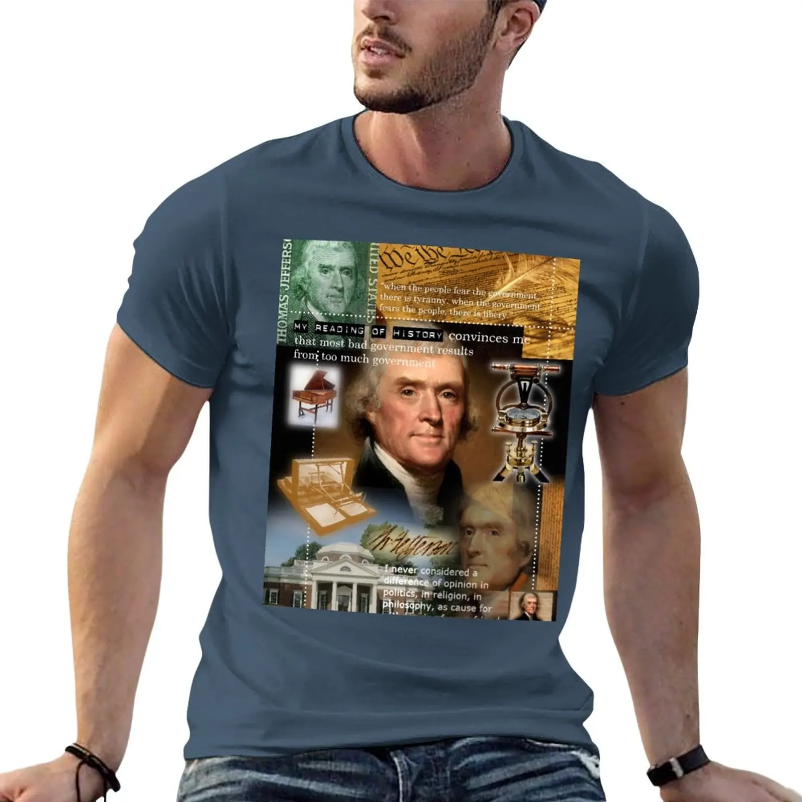 Thomas Jasper T-Shirt Hippie Clothes Maglietta Nera T-Shirt Corta T-Shirt Uomo T-Shirt Tinta Unita