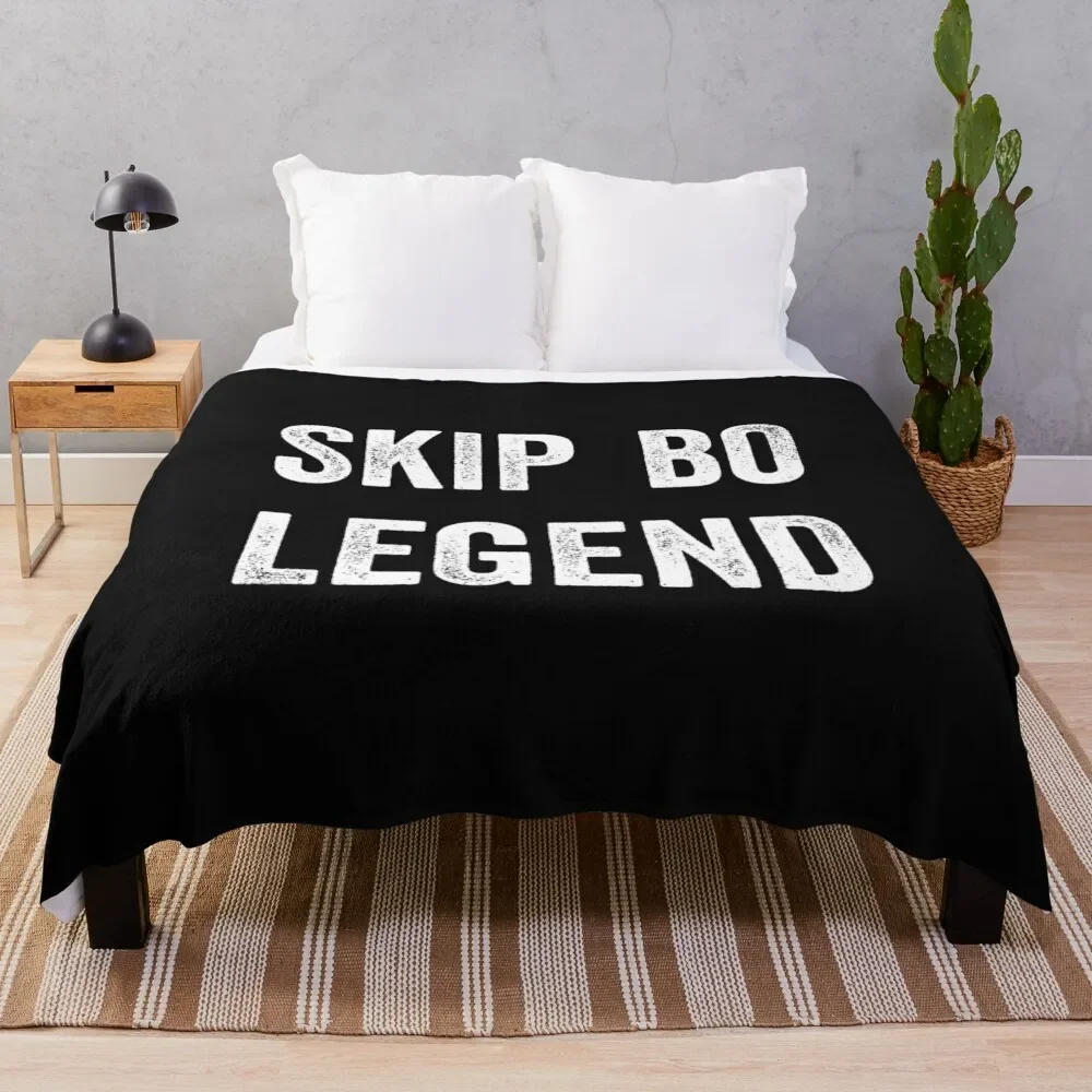 Skip Bo Legend Best Skip Bo Card Game Player Gift Throw Coperta Fluffy Cute Plaid Coperte