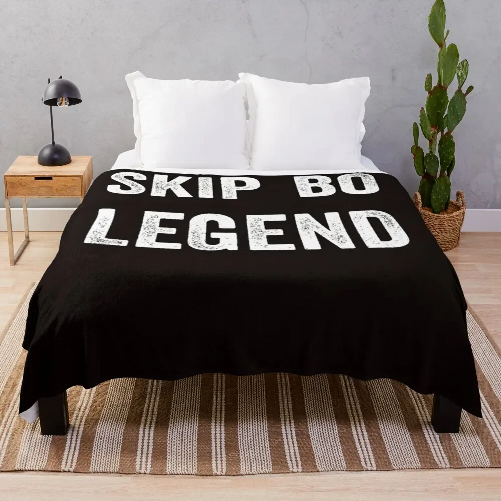 Skip Bo Legend Best Skip Bo Card Game Player Gift Throw Coperta Tourist Flanella Fabric Fluffy Thins Coperte