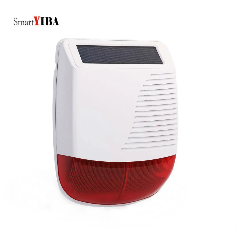 Smartyiba Sirena Solare Da Esterno Sirena Di Allarme Antipioggia Sirena Stroboscopica Ad Energia Solare 433Mhz Sirena Stroboscopica E Flash Impermeabi