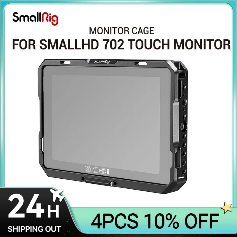 Smallrig Director Monitor Cage W/ Sun Hood Per Smallhd 702 Touch Monitor Caratteristica 1/4 & Arri 3/8 E Nato Rail Accessory Mount 2684