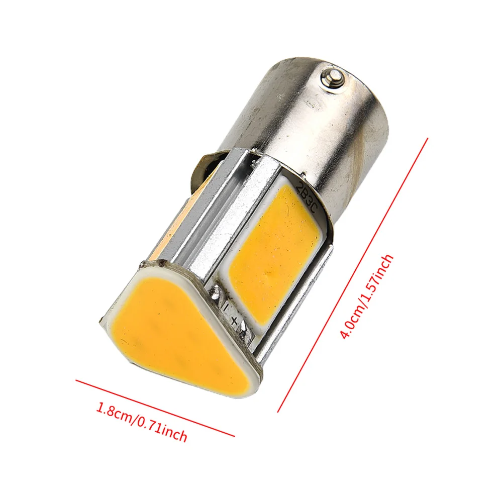 Luci Indicatore Di Direzione Bianco Super Luminoso Per Presa Ba15S 1156 Super Bright 3500K 4 Cob Super Bright 4Pcs Auto