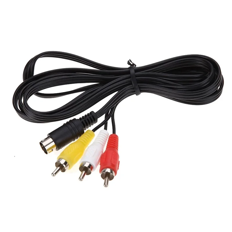 Cavo Av 10 Pcs 1.8M Per Sega Mega Drive 2 Ii E 3 Lead Rca Av Tv Audio Video 1.8M