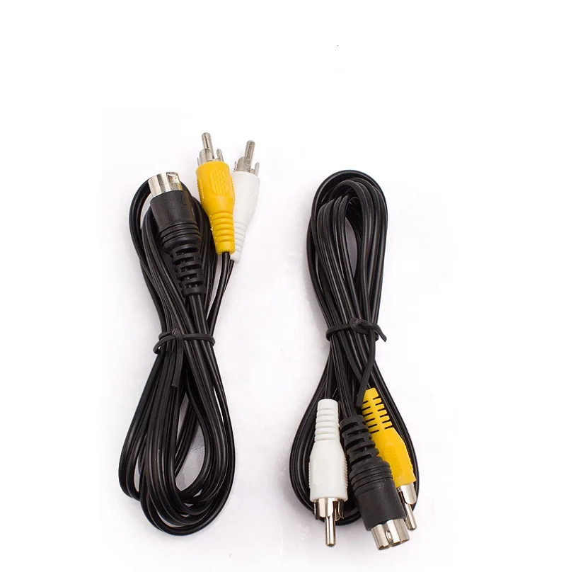 2 Pcs 1.5M 3 Pin Game Audio Video Av Stereo Composite Cable For Sega Genesis 2 A/V Rca Connection Cord Wire For Sega Genesis Ii