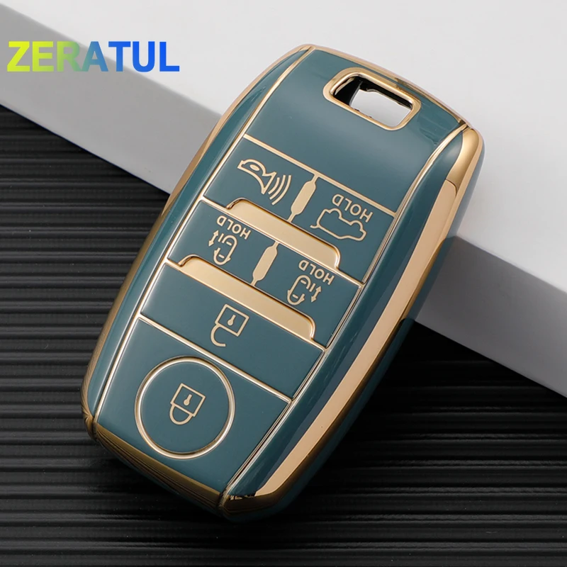 Per Kia Sedona 2020 Sorento Grand Carnival 5/6 Pulsanti Smart Remote Tpu Car Key Case Cover Shell Fob Holder Protector