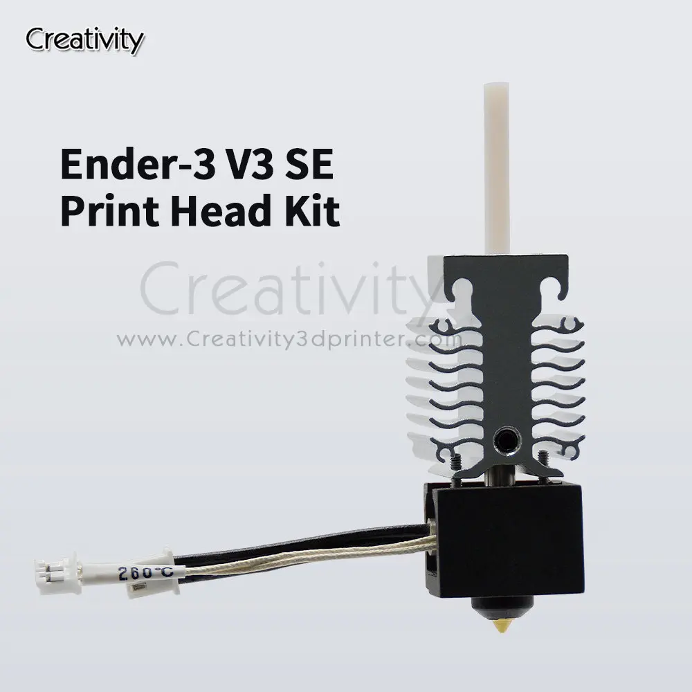 Stampante 3D Interamente In Metallo Hot End Per Ender 3 V3 Se Bimetallico Heated Block Heat Sink Ugello In Rame Fit Ender-3 V3Se Printer Hotend Kit