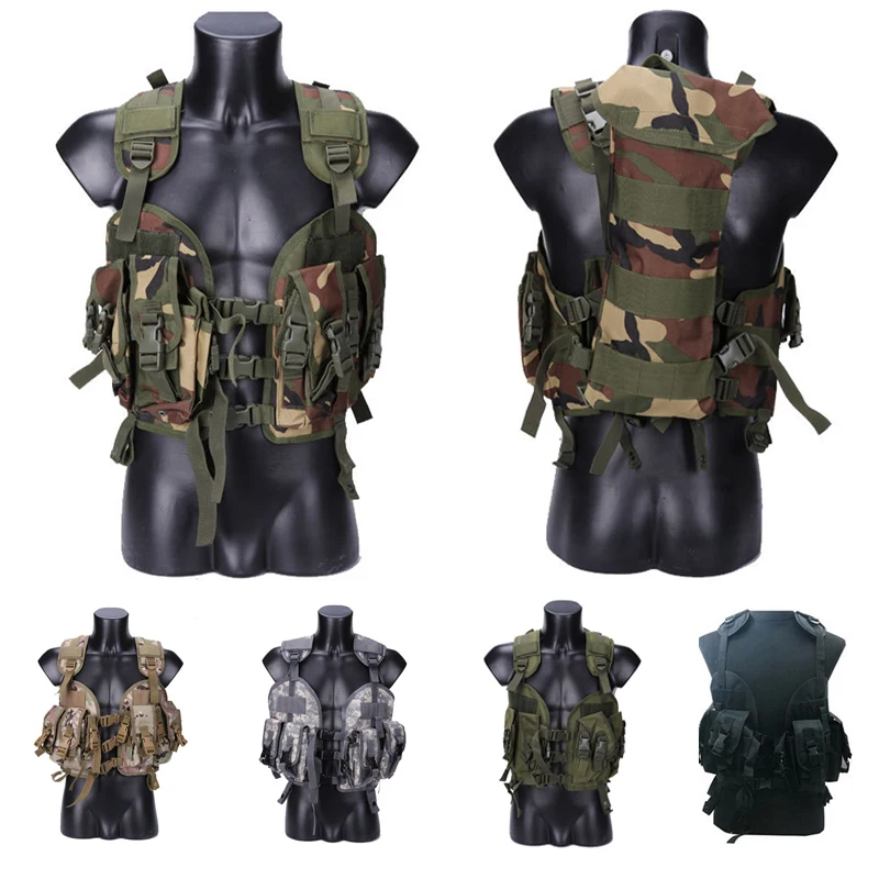 Outdoor Military Camouflage Hunting Shooting Vest Army Traning Combat Protection Gilet Tattico Paintball War Game Softair Gear
