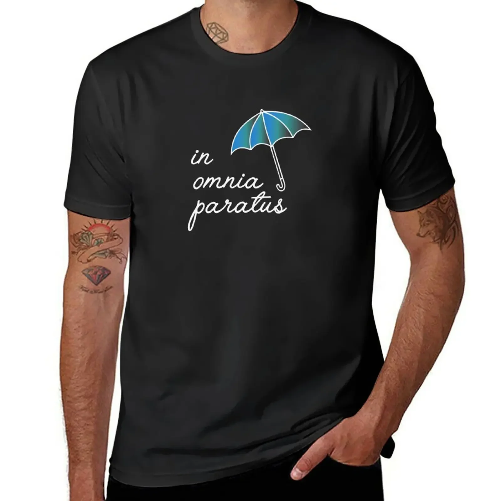 In Omnia Paratus T-Shirt Ragazzi Bianchi Manica Corta Tee Abbigliamento Vintage Magliette Per Uomo Cotone