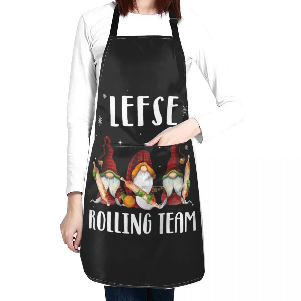 Lefse Rolling Team Gnomi Natale Natale Plaid Bambini Famiglia Grembiule Professionale Parrucchiere Grembiule Costume Cameriere