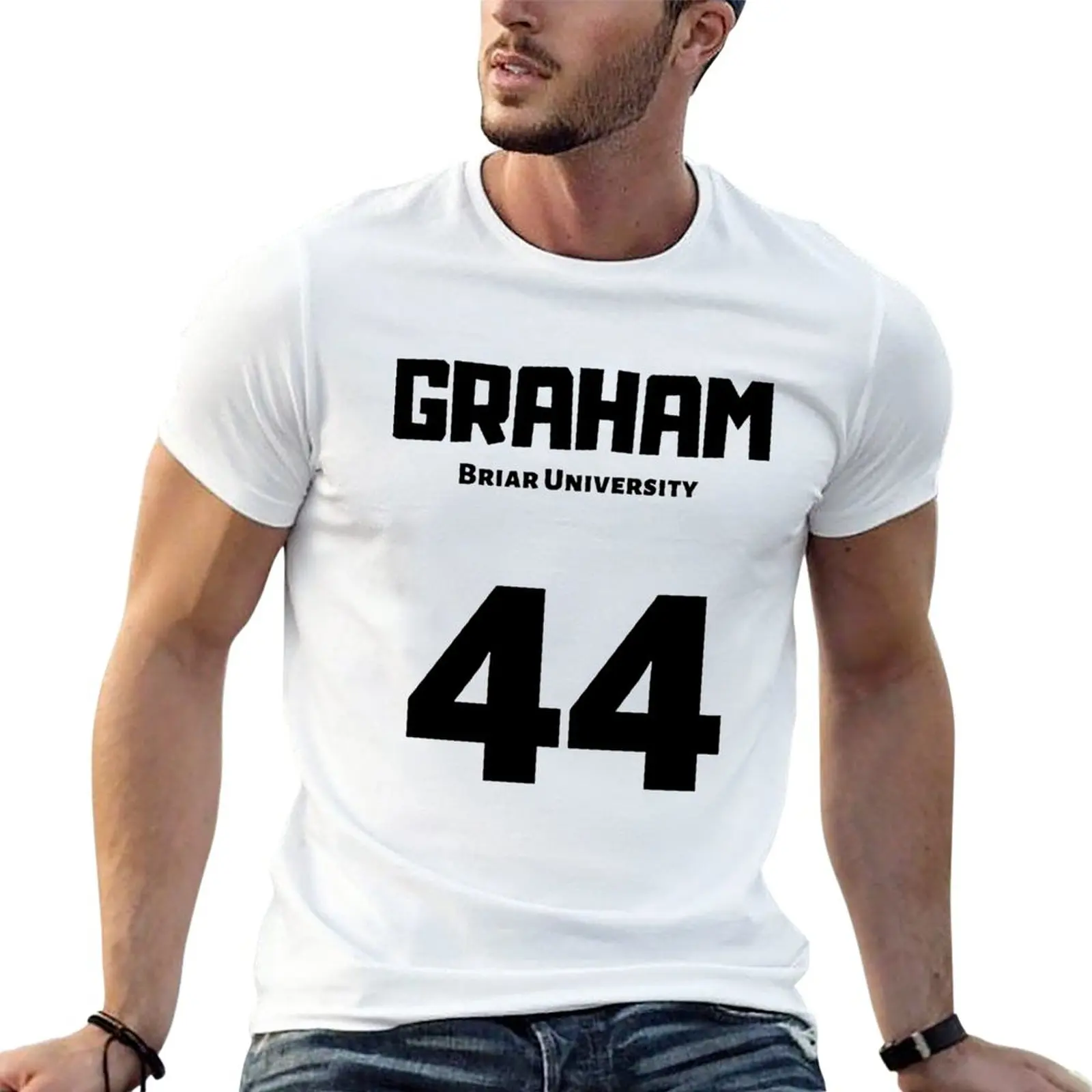 T-Shirt Off-Campus In Jersey Garrett Spencer Heavyweights Summer Top Boys Whites T-Shirt Uomo