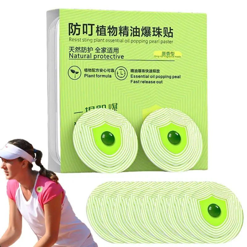 Fly Gnat Sticker 10Pcs 24-Hour Protection Plant Base Stickers Deet Free Non Marking Multifunzionale Anti-Prurito Bead Gnat Repeller