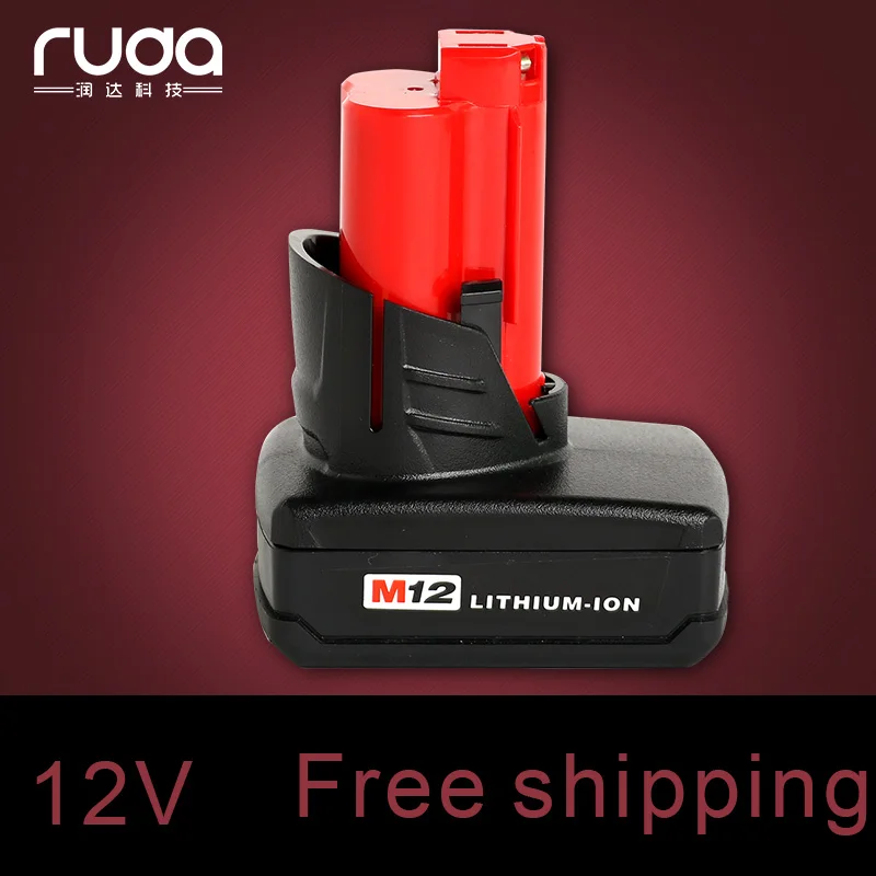 Per Milwaukee Mil 12V 3000Mah Power Tool Batteria 48-11-2401,48-11-2402,C12 B,C12 Bx,M12