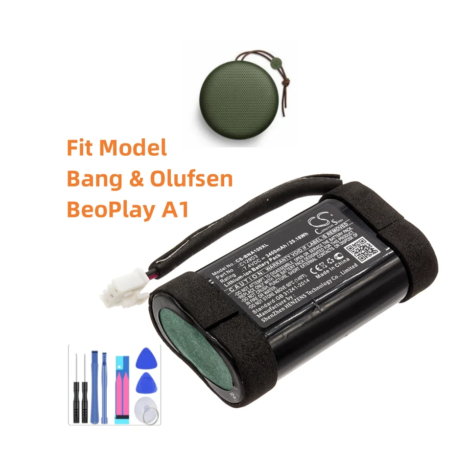 Batteria Dell'Altoparlante Per Bang & Olufsen Beoplay A1 C129D3 3400Mah / 25.16Wh